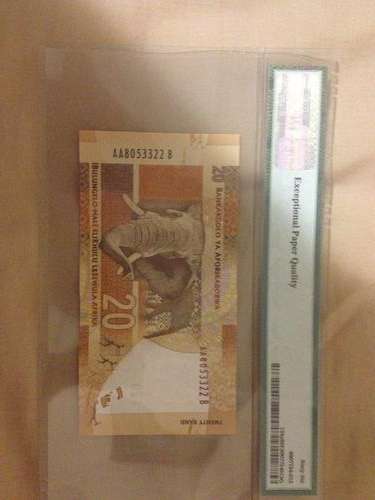 AA GRADED NOTE MANDELA R20 NOTES - PMG GRADED MS66
